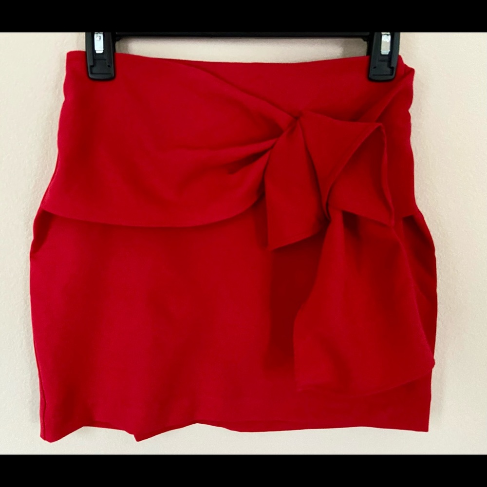 Zara Basic Red Mini Skirt